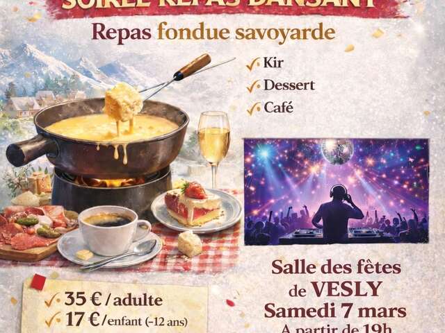 Soirée repas dansant et fondue