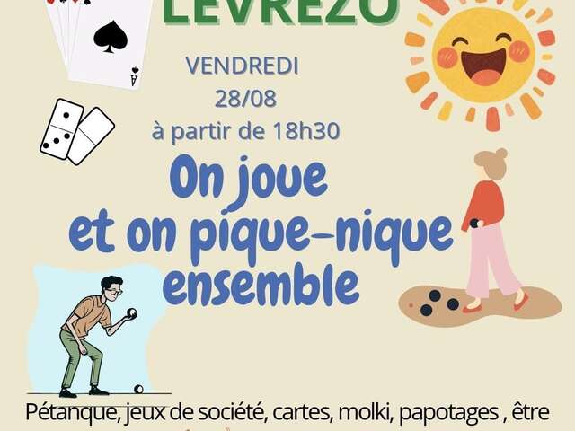 Soirée jeux et pique-nique