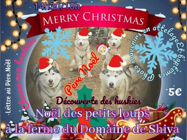 Noël des P'tits loups des Monts d'Arrée au Domaine de Shiva à Brasparts.