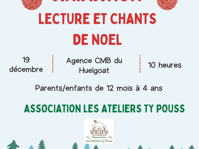 Animation "Lecture et Chants de Noël" à Huelgoat.