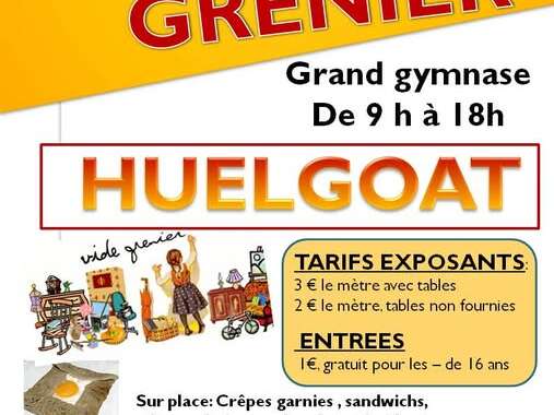 Vide Grenier de l'Ehpad Mont Le Roux au Grand Gymnase à Huelgoat.