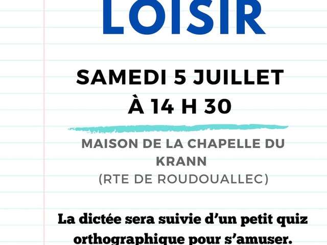 Dictée Loisir