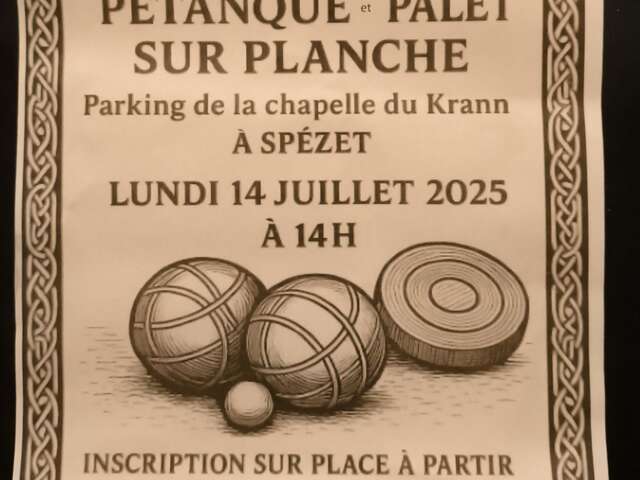 Tournoi de pétanque et palet sur planche