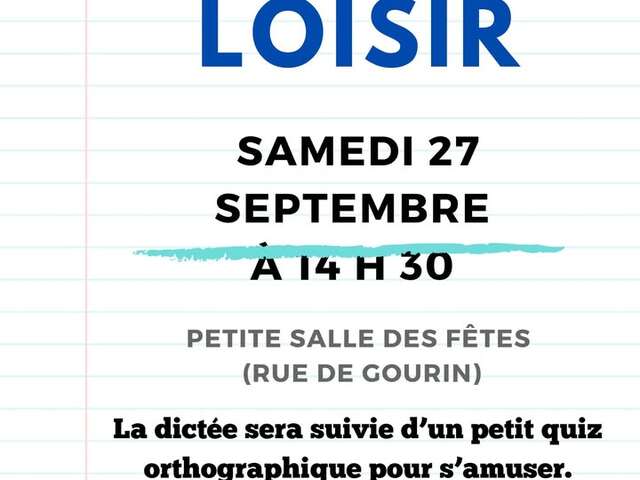 Dictée Loisir
