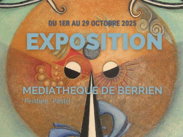 Exposition de l'artiste THO, Sylvie Thoreval, à la Médiathèque de Berrien.