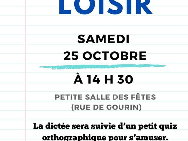Dictée Loisir