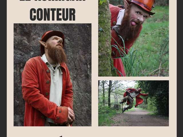 Gallitrappe, le Korrigan Conteur au Marché du Roi de l'hiver à Huelgoat.