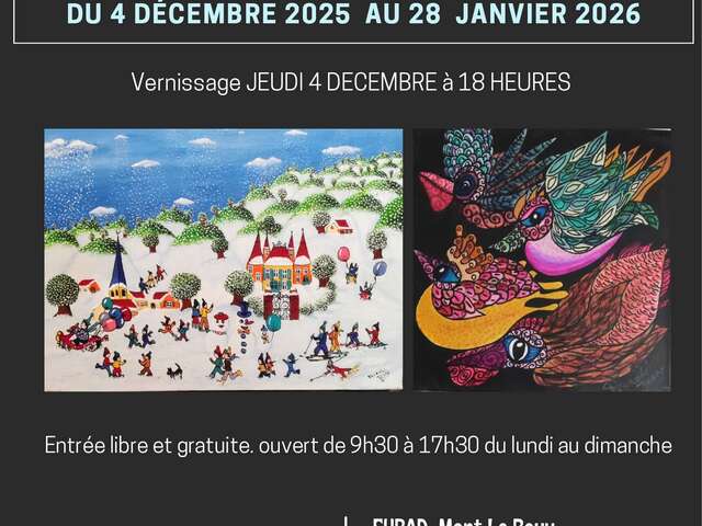 Exposition de Jean Piccoli à l'EHPAD Mont Le Roux à Huelgoat.