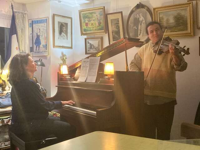 Concert alto/piano : duo Arbrisseau à la Librairie-Café l'Autre Rive à Berrien.