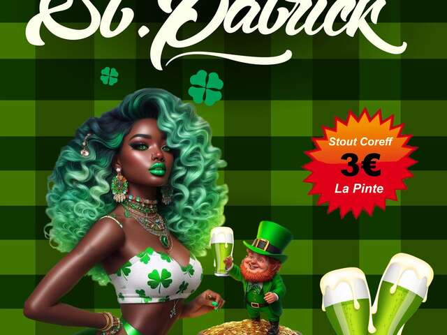 Soirée déguisée pour la Saint-Patrick au Brittany Pub à Huelgoat.