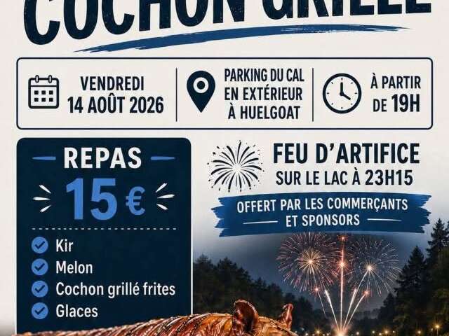 Cochon Grillée de l'ESBH à Huelgoat.