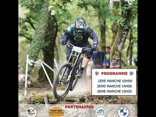 Finale de la coupe de Bretagne 2026 de VTT de descente à Berrien.