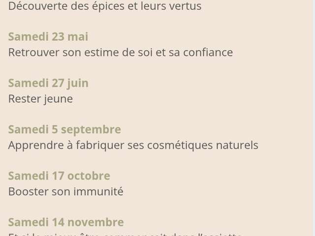 Atelier découverte des épices et leurs vertus