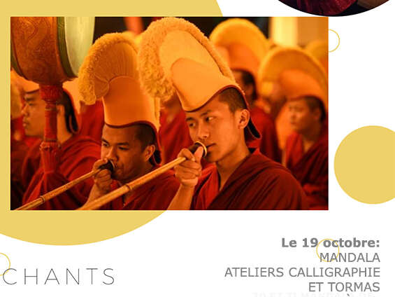 Chants tantriques des moines Gyütö Création d'un mandala de sable - Artisanat tibétain