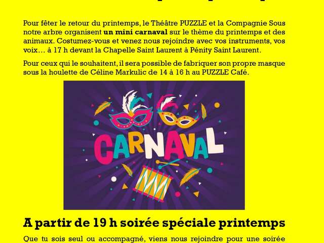 Carnaval et soirée spéciale printemps