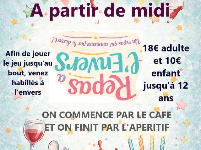 Bar OBK : Repas à L'ENVERS