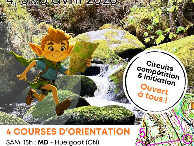 Courses d'Orientation à Huelgoat et Berrien.