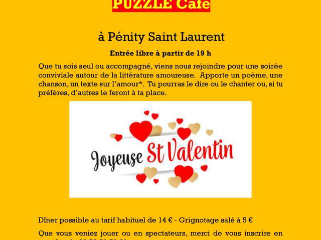 Soirée spéciale Saint Valentin
