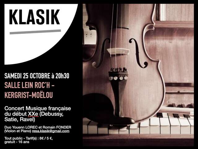 Concert Musique Classique Début XXe - Duo violon piano