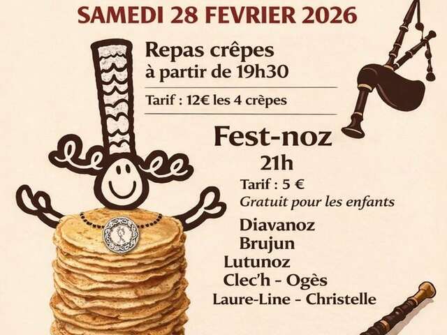 Fest-noz, repas crêpes