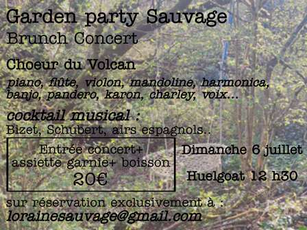 Garden Party Sauvage à Huelgoat
