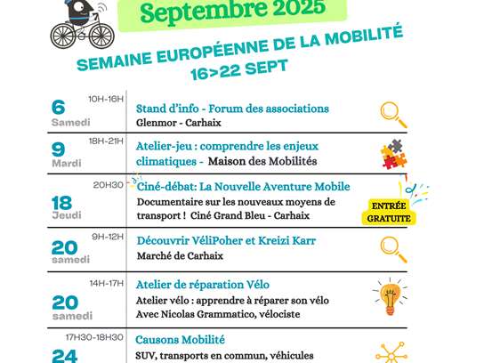 Maison des mobilités : Semaine européenne de la Mobilité