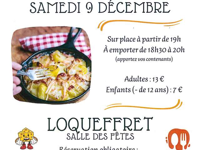 Repas tartiflette à Loqueffret