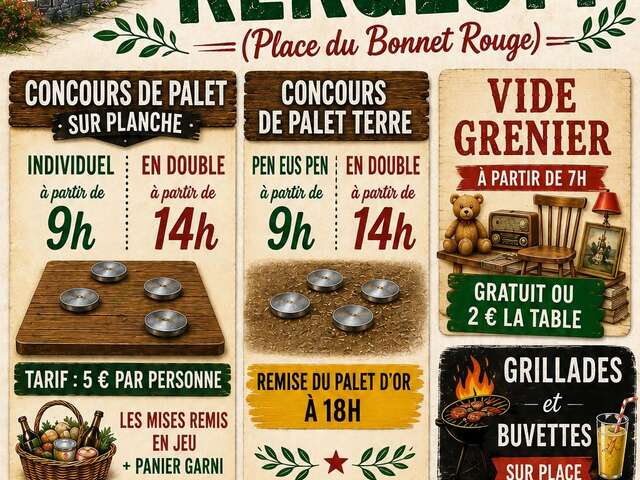 Animations et vide grenier à Kergloff