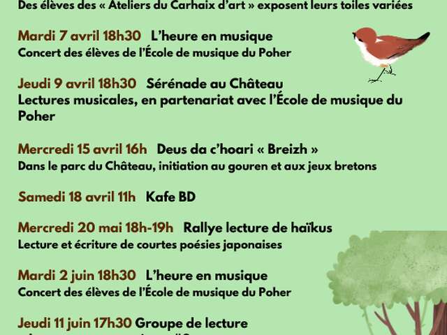 Bibliothèque : Animations d'avril à juin...