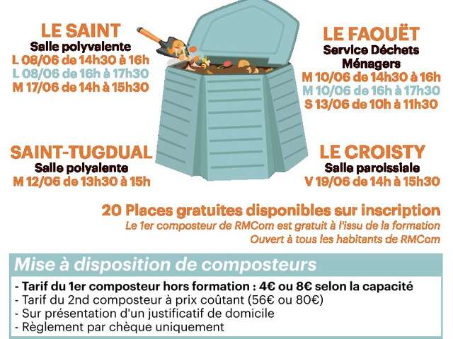Permanence de mise à disposition de composteurs à Le Faouët