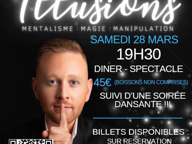 Dîner-Spectacle  avec l'illusionniste Alexandre Fourchon