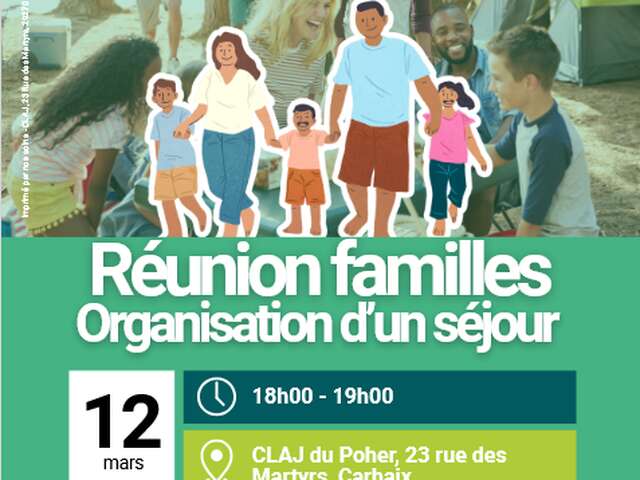 CLAJ : Réunion de préparation du séjour familles