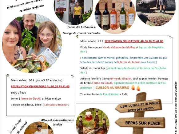 Journée libre cueillette et repas sur l'exploitation Ei Baillard/Pratt