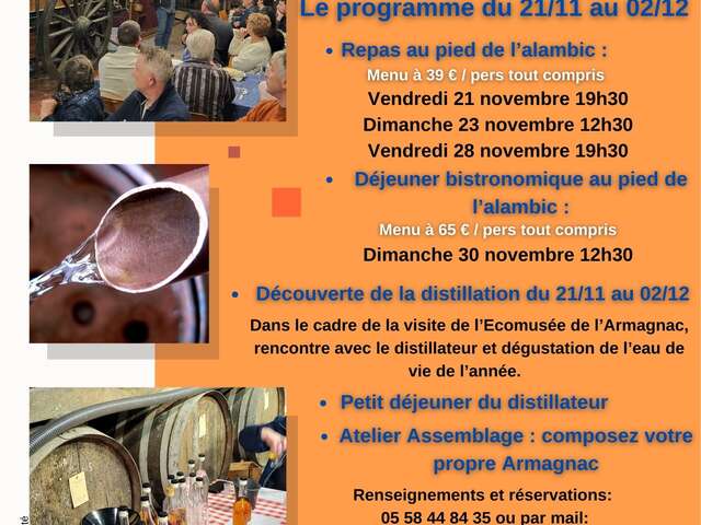 Déjeuner au pied de l'alambic