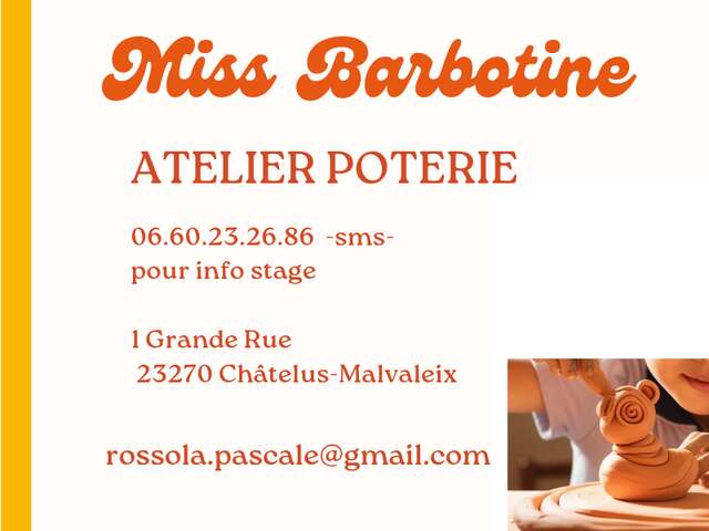 Ateliers Poterie enfants