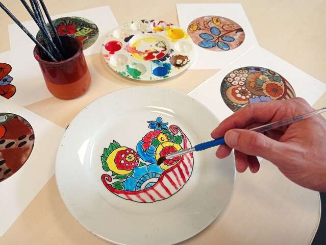 Atelier peinture " Mazette mon assiette Art déco"