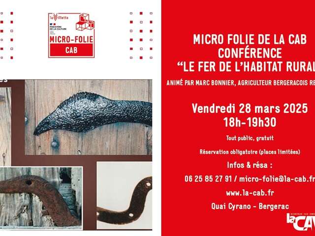 La Micro-Folie de la CAB | Conférence : le fer de l'habitat rural
