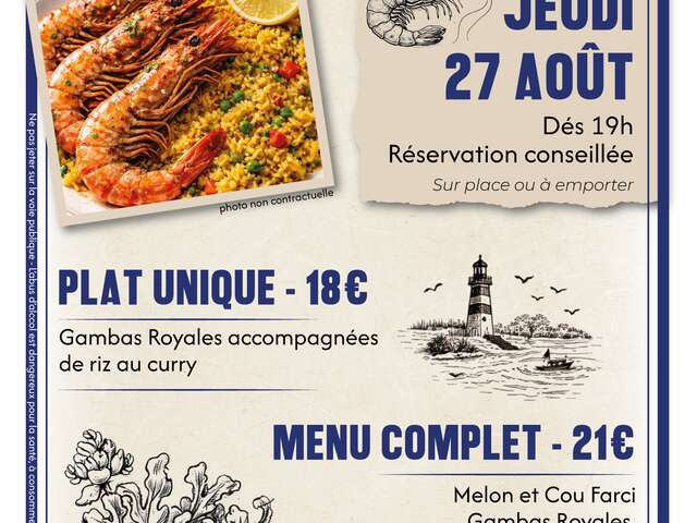 Soirée saveurs de la mer