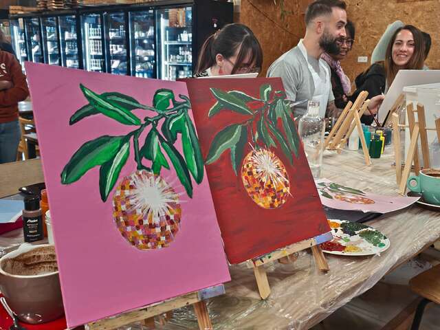 PAINT & DRINK AVEC LE CANVAS CLUB AUX • HALLES DU VERGER