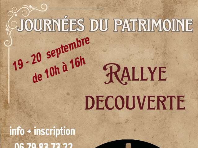 RALLYE DECOUVERTE JOURNÉES DU PATRIMOINE