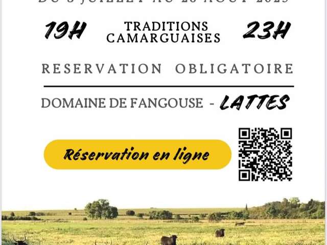 SOIRÉES CAMARGUAISES D’ÉTÉ LES JEUDIS AU DOMAINE DE FANGOUSE