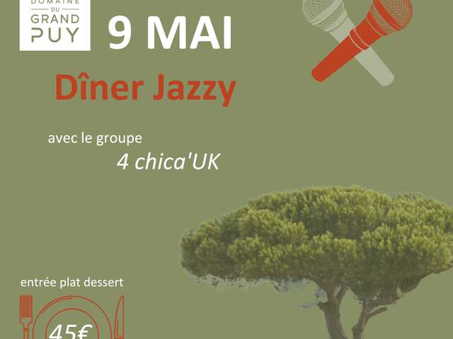 DÎNER JAZZY AU DOMAINE DU GRAND PUY