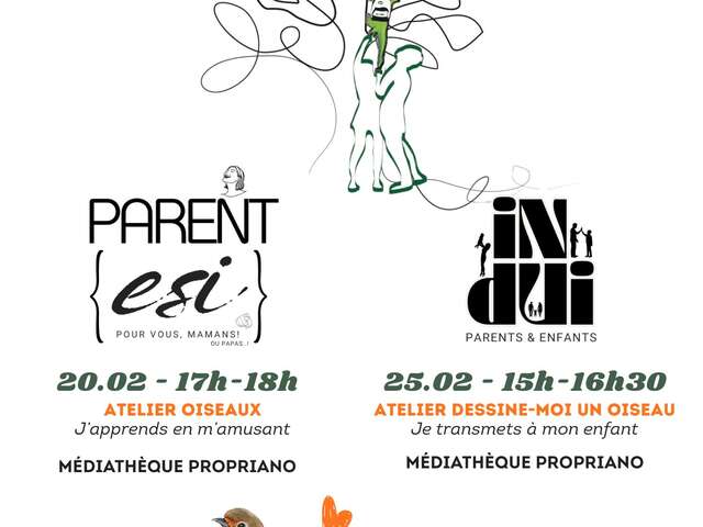 Ateliers Parentalité – Animations naturalistes autour des oiseaux à la Médiathèque de Propriano