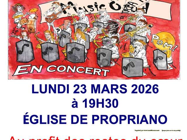 Concert caritatif du groupe Music ô sud - Big Band à l’église de Propriano