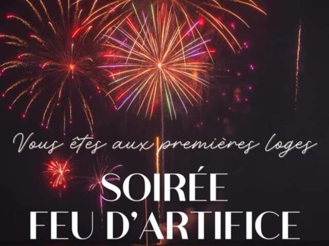 Soirée feu d'artifice avec veau à la broche au Golfe