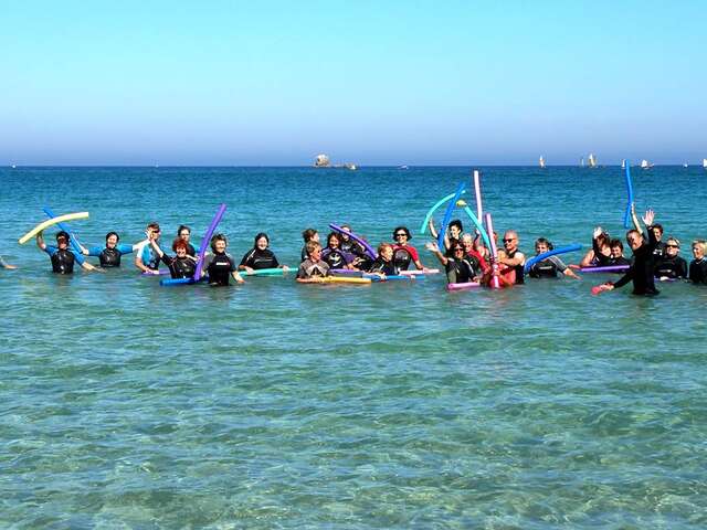 Aquagym, cours de natation en mer