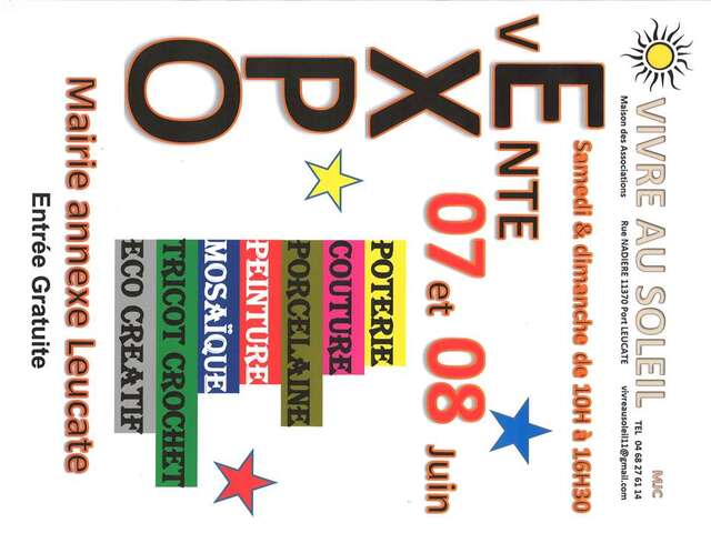 Expo Vente - Association Vivre au soleil