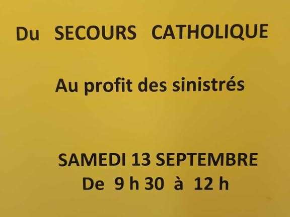 Secours Catholique - Destockage au profit des sinistrés