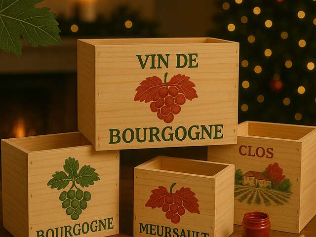 Activité famille : décoration d'une caisse en bois