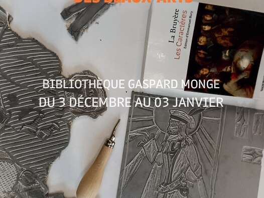 Exposition de linogravure des étudiants de la classe préparatoire - école des beaux-arts